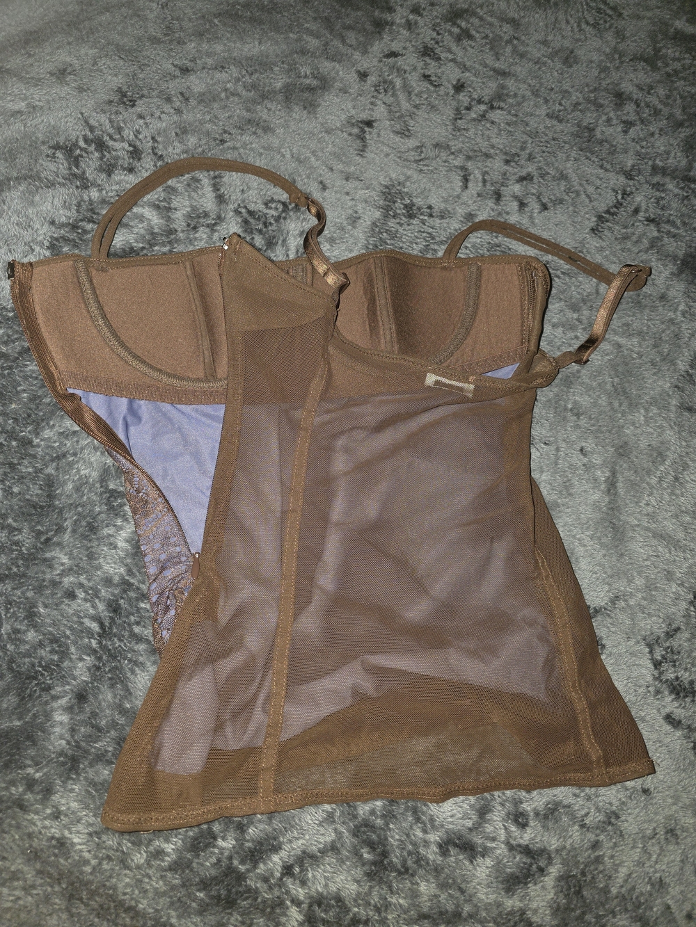 intimissimi Brown Lace-Trim Camisole with Built-In Cups - Picture 8 of 8